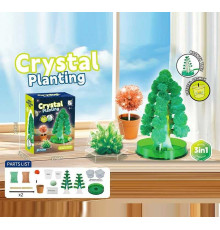 Набір для вирощування кристалів SD 805 (48/2) основи для вирощування дерев, пластикові підставки, набір хімічного розчину, палички для перемішування, мірний стакан, декоративний горщик, інструкція, в коробці