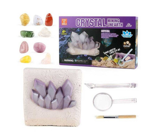 Розкопки JM 910 (36/2) брикет, кристали, інструменти, збільшувальне скло, інструкція, в коробці