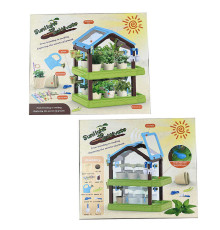 Теплиця VC 6002 "Юний садівник" (12) 12 горщиків, 10 пакетиків насіння, ґрунт, лійка, інструменти, тепличка, інструкція, в коробці