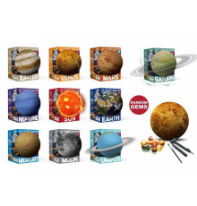 Розкопки 129-12 (72/2) гіпсова планета, інструменти, 9 видів, в коробці, ВИДАЄТЬСЯ ТІЛЬКИ МІКС ВИДІВ