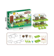 Набір для садівництва HX 302 (36) теплиця, насіння, садові інструменти, ґрунт, горщики, лійка, наліпки, в коробці