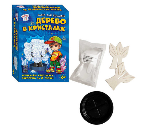 гр Набір для експериментів "Дерево в кристалах (біле)" 10114177У (95) "Ранок", розчин, основа, в коробці – в наличии! Купите сейчас у KAZKOVA