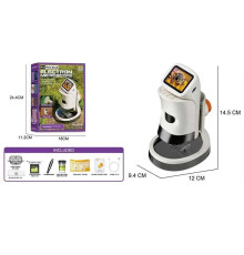 Мікроскоп 6789 (24/2) збільшення 100х-1000х, 2-дюймовий екран, підтримка карти пам’яті, HD-відео, LED-підсвічування, кабель USB Type-C, картки, в коробці