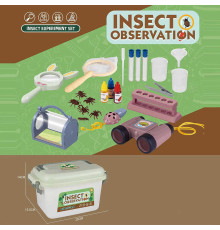 Набір дослідів W 615 (48) бінокль, пробірки, пінцет, лупу, сачок, флакони з "реактивами", моделі комах, в боксі