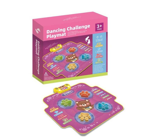 Танцювальний килимок YQ 3311 (12) звук, bluetooth, килимок і табло підсвічується, музика, рівні складності та режими гри, розмір 100х102 см, в коробці