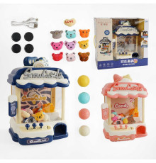 Ігровий автомат 33936 (6) 2 види, висота 36см, звукові ефекти, підсвічування, м’які іграшки, кульки, від батарейок/мережі, в коробці