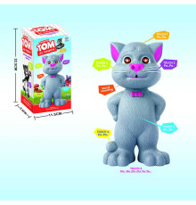 Інтерактивна іграшка 588-7 (96/2) "Кіт", герой, на батарейках, підсвітка, звук, реагує на дотик, запис та відтворення голосу, в коробці