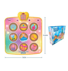 Танцювальний килимок 638-8 (24/2) озвучення англійською мовою, на батарейках, 84 х 72 см, музика, пісні, підсвічування, 5 рівнів гри, в коробці