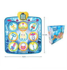 Танцювальний килимок 638-9 (24/2) озвучення англійською мовою, на батарейках, 84 х 72 см, музика, пісні, підсвічування, 5 рівнів гри, в коробці