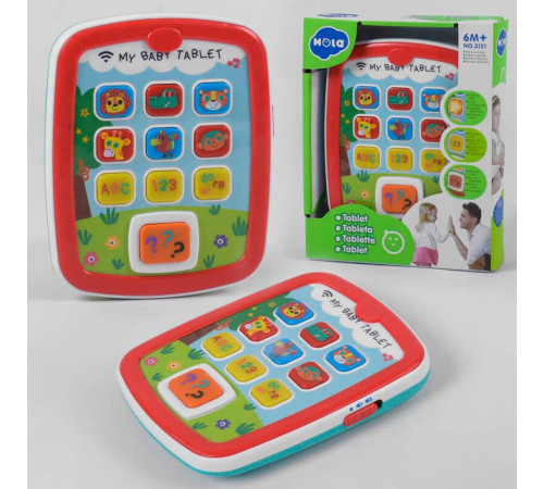 Планшет 3121 (36/2) "Hola" світло, звук, англійське озвучення, в коробці Планшет 3121 (36/2) "Hola" світло, звук, англійське озвучення, в коробці