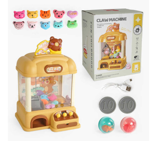 Ігровий автомат G 233 A (6) підсвічування, веселі мелодії, м’які іграшки, кульки, від батарейок/мережі, монетки, в коробці
