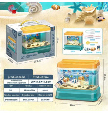 Акваріум CY- 7077 B (24/2) магнітна риболовля, підсвічування, циркуляція води, мелодія, 2 режими роботи, вудочки, рибки, в коробці