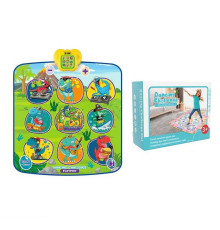 Танцювальний килимок 66399 y-18 (24/2) озвучення англійською мовою, на батарейках, 84 х 100 см, музика, пісні, підсвічування, 5 режимів гри, в коробці