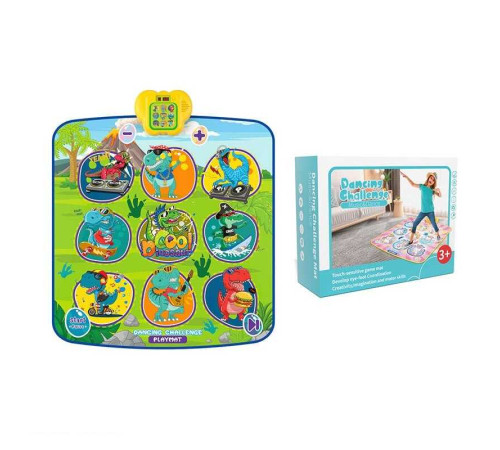 Танцювальний килимок 66399 y-18 (24/2) озвучення англійською мовою, на батарейках, 84 х 100 см, музика, пісні, підсвічування, 5 режимів гри, в коробці