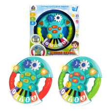 Кермо музичне 37927 (32) "Wtoys", підсвічування, звукові ефекти, правила дорожнього руху, в коробці