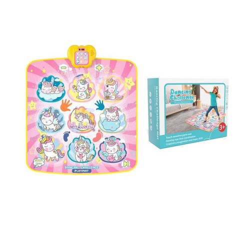 Танцювальний килимок 66399 y-19 (24/2) озвучення англійською мовою, на батарейках, 84 х 100 см, музика, пісні, підсвічування, 5 режимів гри, в коробці