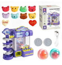 Ігровий автомат G 228 A Штрих = 98912 (6) світло, мелодії, іграшки, кульки, від батарейок/мережі, гра з кулькою, монетки, в коробці