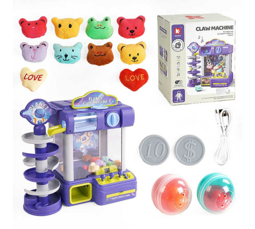 Ігровий автомат G 228 A Штрих = 98912 (6) світло, мелодії, іграшки, кульки, від батарейок/мережі, гра з кулькою, монетки, в коробці