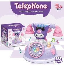 Телефон DH 009-21 (108/2) на батарейках, герой, 10 мелодій, підсвітка, звук дзвінку, пісні, озвучення англійською мовою, цифри, в коробці