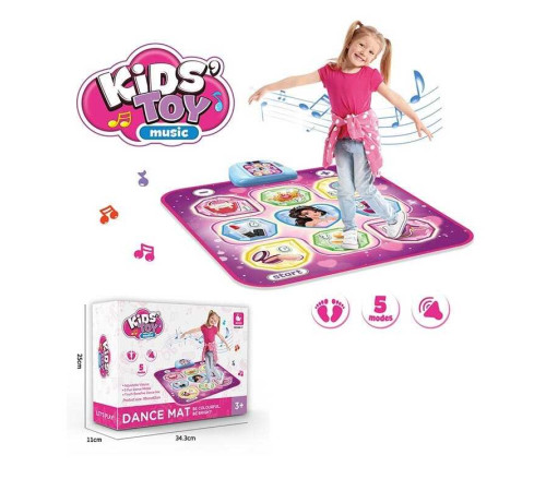 Танцювальний килимок 666-17 (10) підсвічування, мелодії, від батарейок, регулювання гучності, 6 рівнів, в коробці