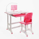 Парта дитяча зі стільчиком UL-90311 (1) колір рожевий, регульована висота та нахил, з лампою, в коробці