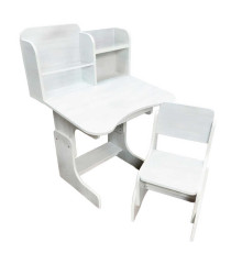 гр Парта шкільна ПШ 059 (1) ЛДСП, біле дерево, 69*45 см, + 1 стілець, з пеналом
