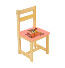 гр Стілець "Оленя Бембі" 4033 (1) колір рожевий, "Мася"