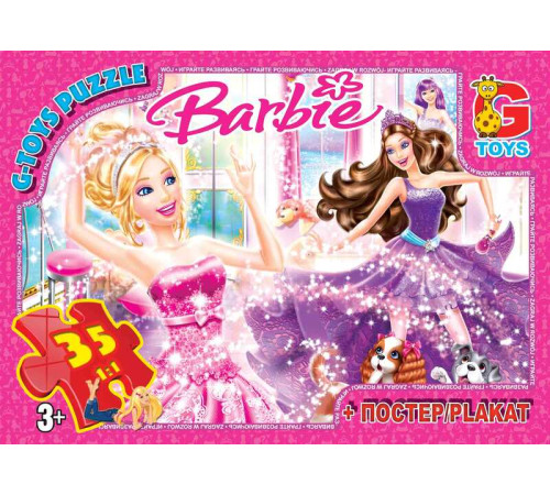 гр Пазли 35 ел. "G Toys" "Барбі" BA 001 (62) + постер – в наличии! Купите сейчас у KAZKOVA