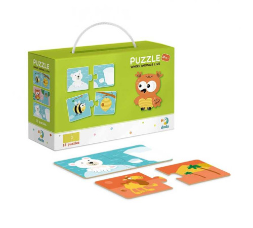 гр Пазли "Звірі і їх будиночки" 300117 (16) "Dodo", 24 елементи, в коробці гр Пазли "Звірі і їх будиночки" 300117 (16) "Dodo", 24 елементи, в коробці