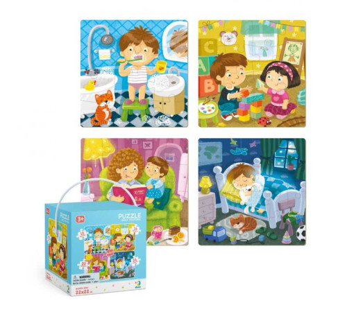 гр Пазли 4 в 1 "Мій день" 300130 (12) "Dodo", 4в1, в коробці гр Пазли 4 в 1 "Мій день" 300130 (12) "Dodo", 4в1, в коробці