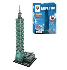 Пазли 3D G 168-5 (24) "Тайбей 101", 76 елементів, висота 60 см, у коробці