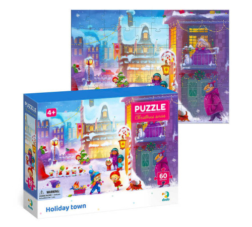 гр Пазл "Святкове містечко" 300576 (48) "Dodo", 60 елементів гр Пазл "Святкове містечко" 300576 (48) "Dodo", 60 елементів