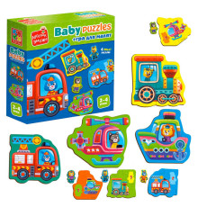 гр Пазли картонні з грою "Транспорт. Тварини" VT1722-28 укр (28) "Vladi Toys"