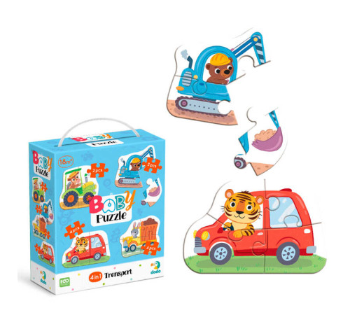 гр Пазл 4 в 1 "Baby puzzle. Транспорт" 300685 (48) "DoDo", 4 картинки, в коробці гр Пазл 4 в 1 "Baby puzzle. Транспорт" 300685 (48) "DoDo", 4 картинки, в коробці
