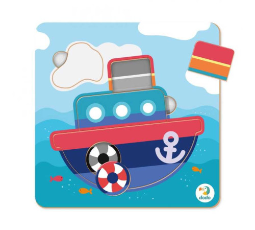 гр Пазли картонні (до 2 років) сортер "Кораблик" 300350 (48) 5 елементів "Dodo" – в наличии! Купите сейчас у KAZKOVA