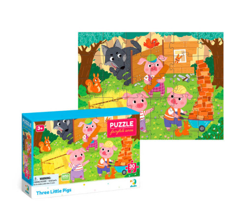 гр Пазл "Троє поросят" 300695 (96) "DoDo", 30 елементів, в коробці
