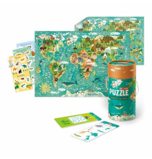 гр Пазл "Тварини світу" 200113 (12) "Dodo", 40 елементів, постер, 6 карток, 3 листи наклейок, в коробці