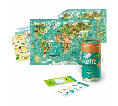 гр Пазл "Тварини світу" 200113 (12) "Dodo", 40 елементів, постер, 6 карток, 3 листи наклейок, в коробці – в наличии! Купите сейчас у KAZKOVA