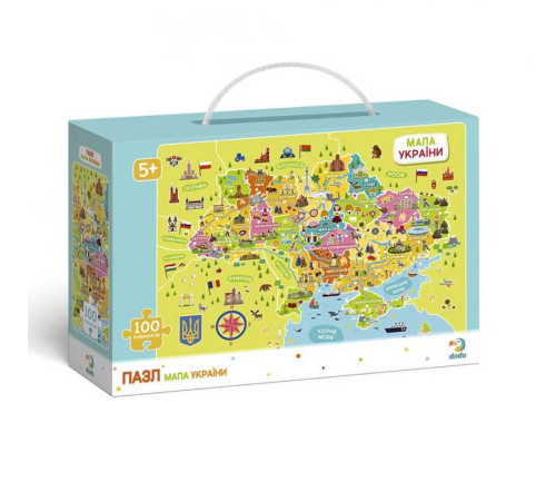 гр Пазл "Карта України" 300109 (10) "Dodo", 100 елементів, в коробці – в наличии! Купите сейчас у KAZKOVA
