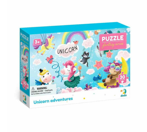 гр Пазли картонні (3-4 роки) "Пригоди єдинорогів" 300416 (36) 30 елементів "Dodo" гр Пазли картонні (3-4 роки) "Пригоди єдинорогів" 300416 (36) 30 елементів "Dodo"