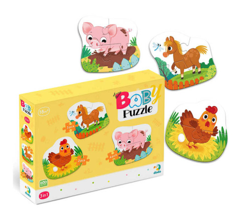 гр Пазл 3 в 1 "День на фермі" 300394 (48) "Dodo" гр Пазл 3 в 1 "День на фермі" 300394 (48) "Dodo"