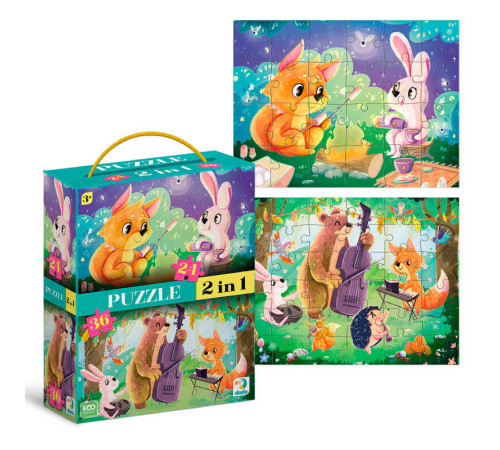 гр Пазл 2в1 "Літні вечори" 300609 (12) "DoDo", 24-36 елементів, у коробці – в наличии! Купите сейчас у KAZKOVA