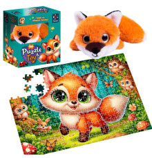 гр Пазли "Лисеня" DT200-12 260 деталей (8) "Vladi Toys", розмір пазла: 320*470 мм, м'яка іграшка, постер, у коробці