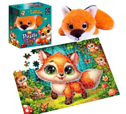 гр Пазли "Лисеня" DT200-12 260 деталей (8) "Vladi Toys", розмір пазла: 320*470 мм, м'яка іграшка, постер, у коробці – в наличии! Купите сейчас у KAZKOVA