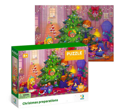 гр Пазл "Приготування до Різдва" 300575 (48) "Dodo", 60 елементів гр Пазл "Приготування до Різдва" 300575 (48) "Dodo", 60 елементів