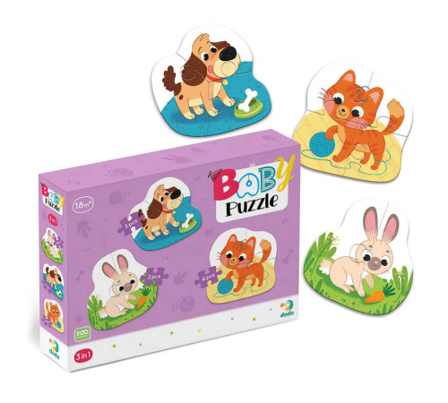 гр Пазл 3 в 1 "Домашні тварини" 300395 (48) "Dodo" гр Пазл 3 в 1 "Домашні тварини" 300395 (48) "Dodo"