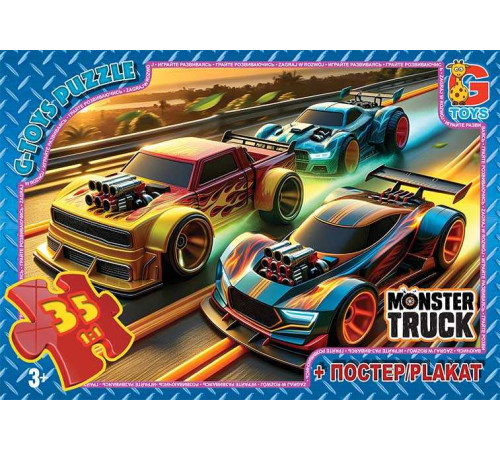 гр Пазли 35 ел. "G Toys" "Монстер траки" MT 181 (62) + постер – в наличии! Купите сейчас у KAZKOVA