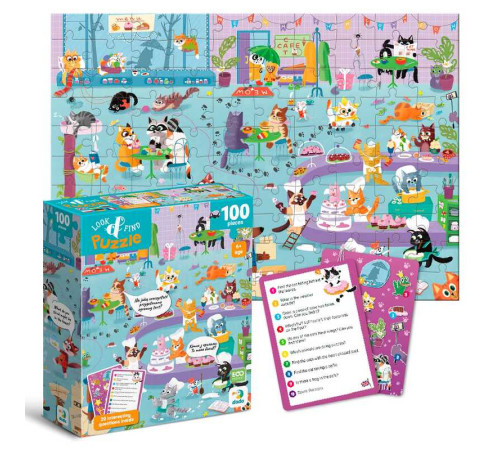 гр Пазл "Шукай та знаходь. Котяче кафе" 300667 (24) "DoDo", 100 елементів, 33х47 см, в коробці гр Пазл "Шукай та знаходь. Котяче кафе" 300667 (24) "DoDo", 100 елементів, 33х47 см, в коробці