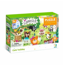 гр Пазли картонні (3-4 роки) "Свято котиків" 300417 (36) "Dodo", 30 елементів, 27х20 см
