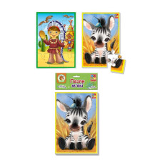 гр М'які пазли А5 "Зебра +індіанець" VT1103-46 укр (50) "Vladi Toys"